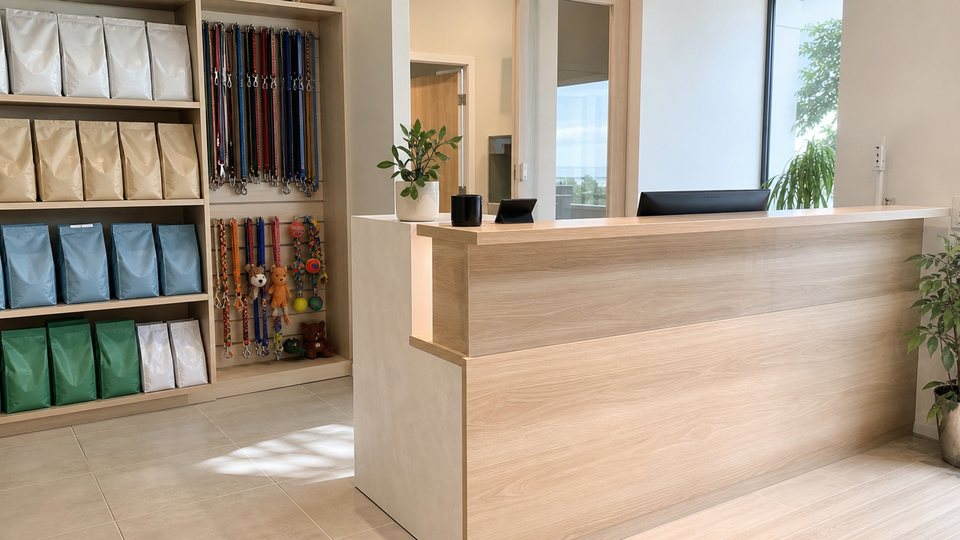 Recepción de la veterinaria